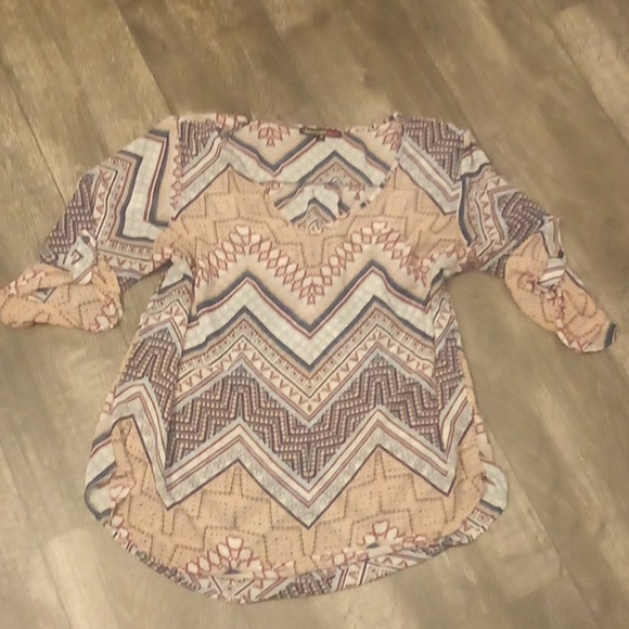 Sheer tribal print top - Picture 1 of 5